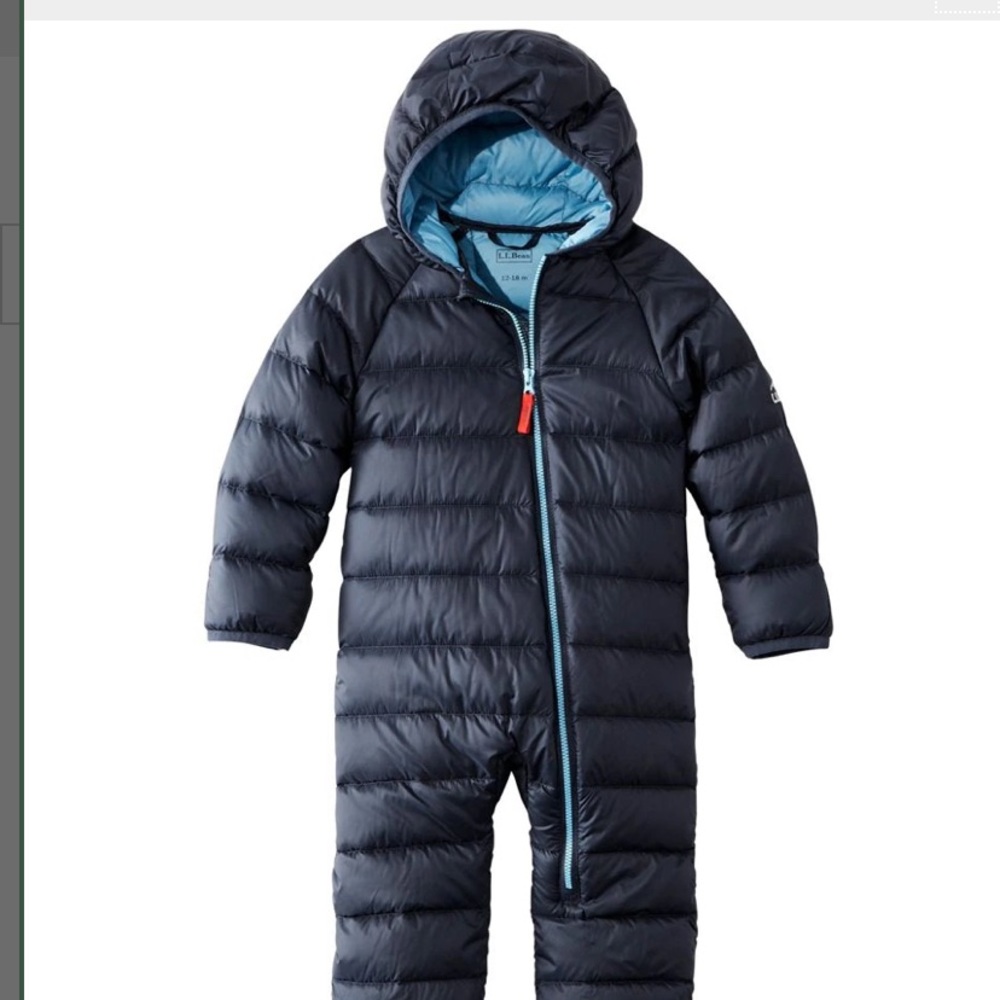 LL Bean Navy Infant Ultralight 650 Down Bunting